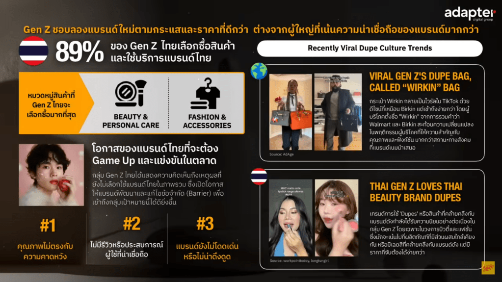 ข้อจำกัดที่เป็นโอกาสในการพัฒนาและแก้ไขแบรนด์ไทยเพื่อให้สามารถเข้าถึง Gen Z ได้